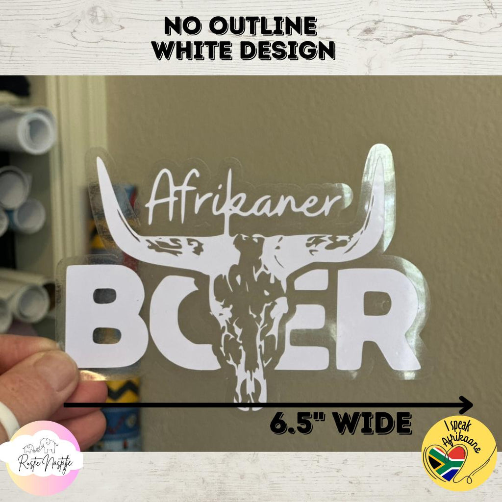 Glitter Afrikaner Boer Sticker – Laptop, Water Bottle Decal