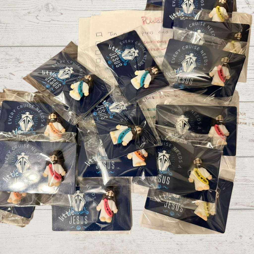 Cruise Duck Tag: Little Jesus Figurine, Personalized Cruise Gift