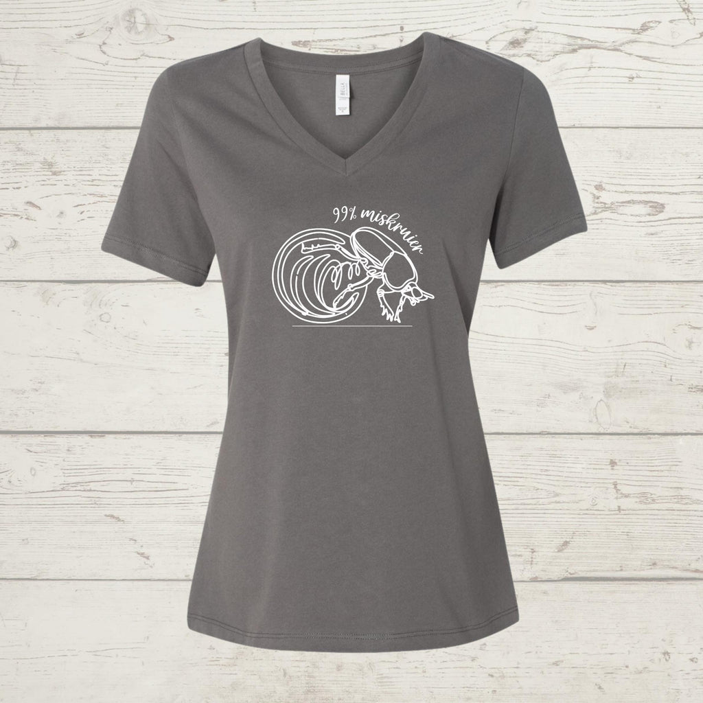 99% Miskruier V-Neck Tee: Funny South African Humor Shirt