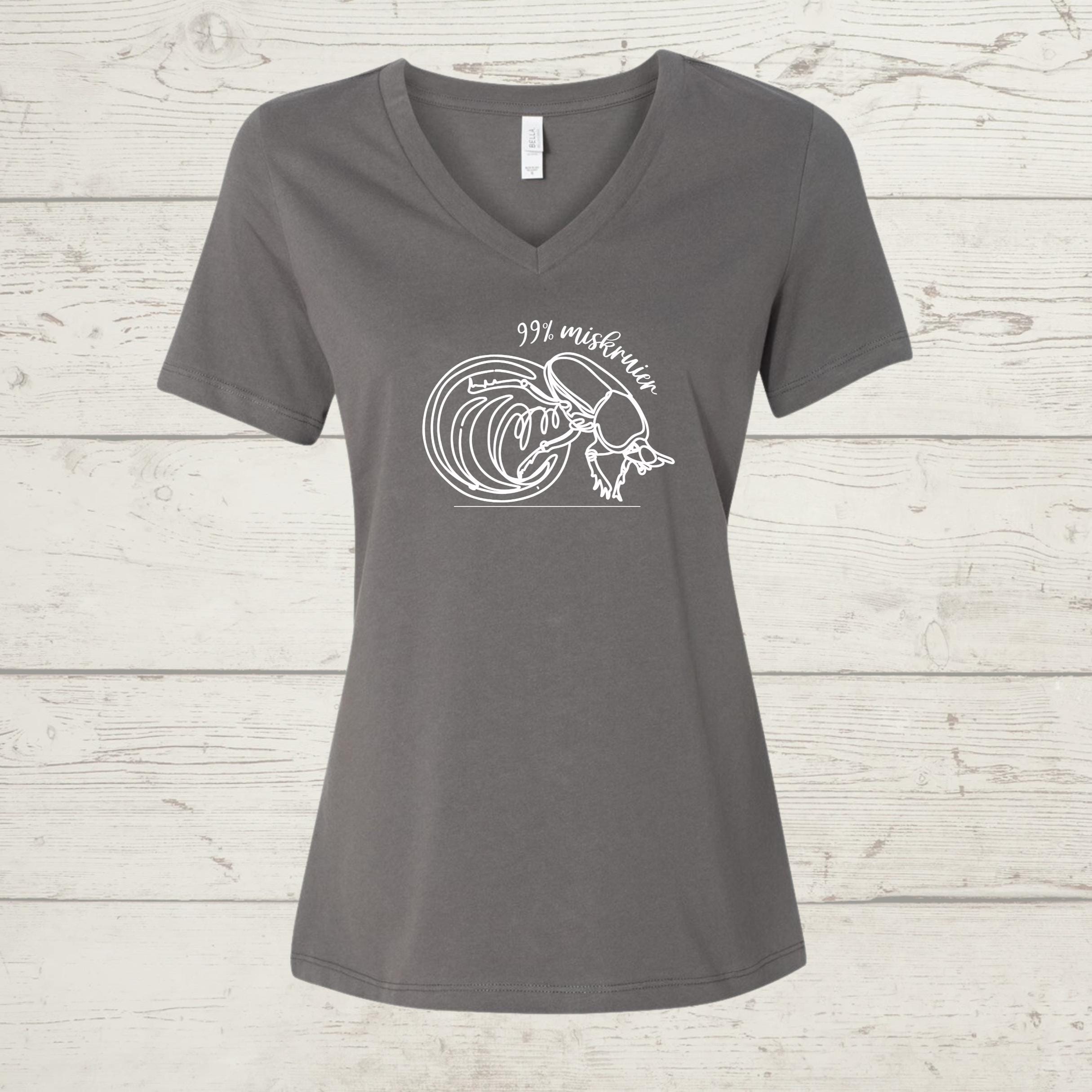 99% Miskruier V-Neck Tee: Funny South African Humor Shirt