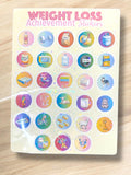 Weight Loss Holographic Stickers: Milestone Tracker, Diet Gift