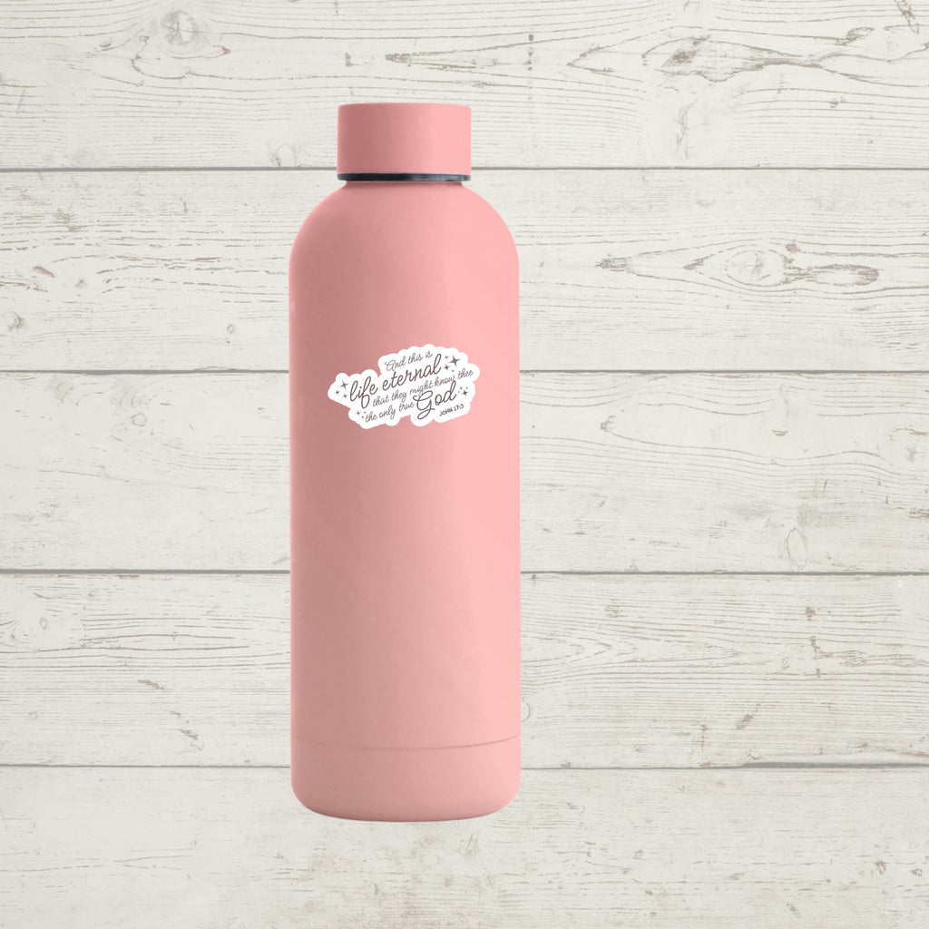 Life Eternal Sticker | John 17:3 Verse, Waterproof Vinyl Decal