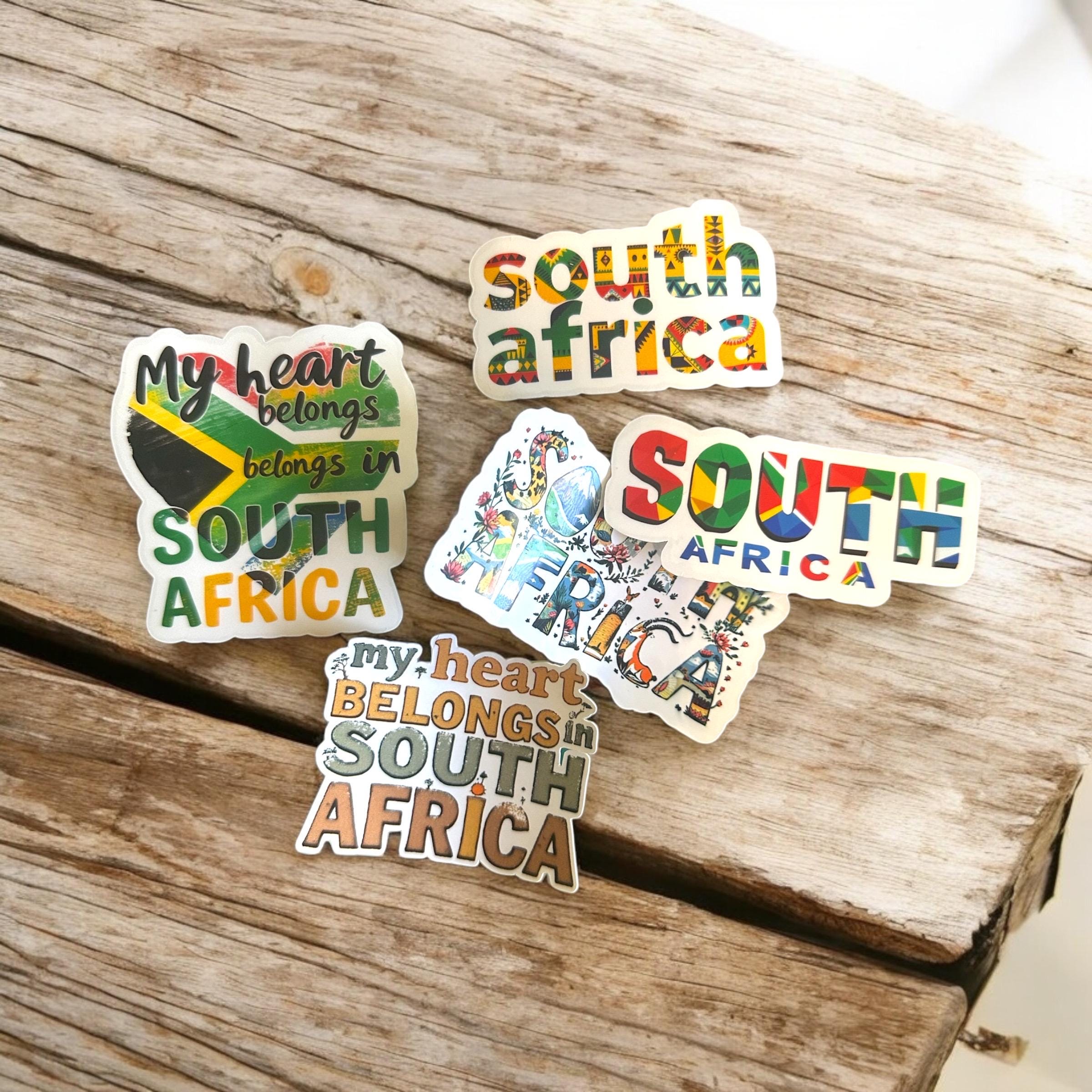 South Africa Stickers: Vibrant Vinyl Decals, Set of 5