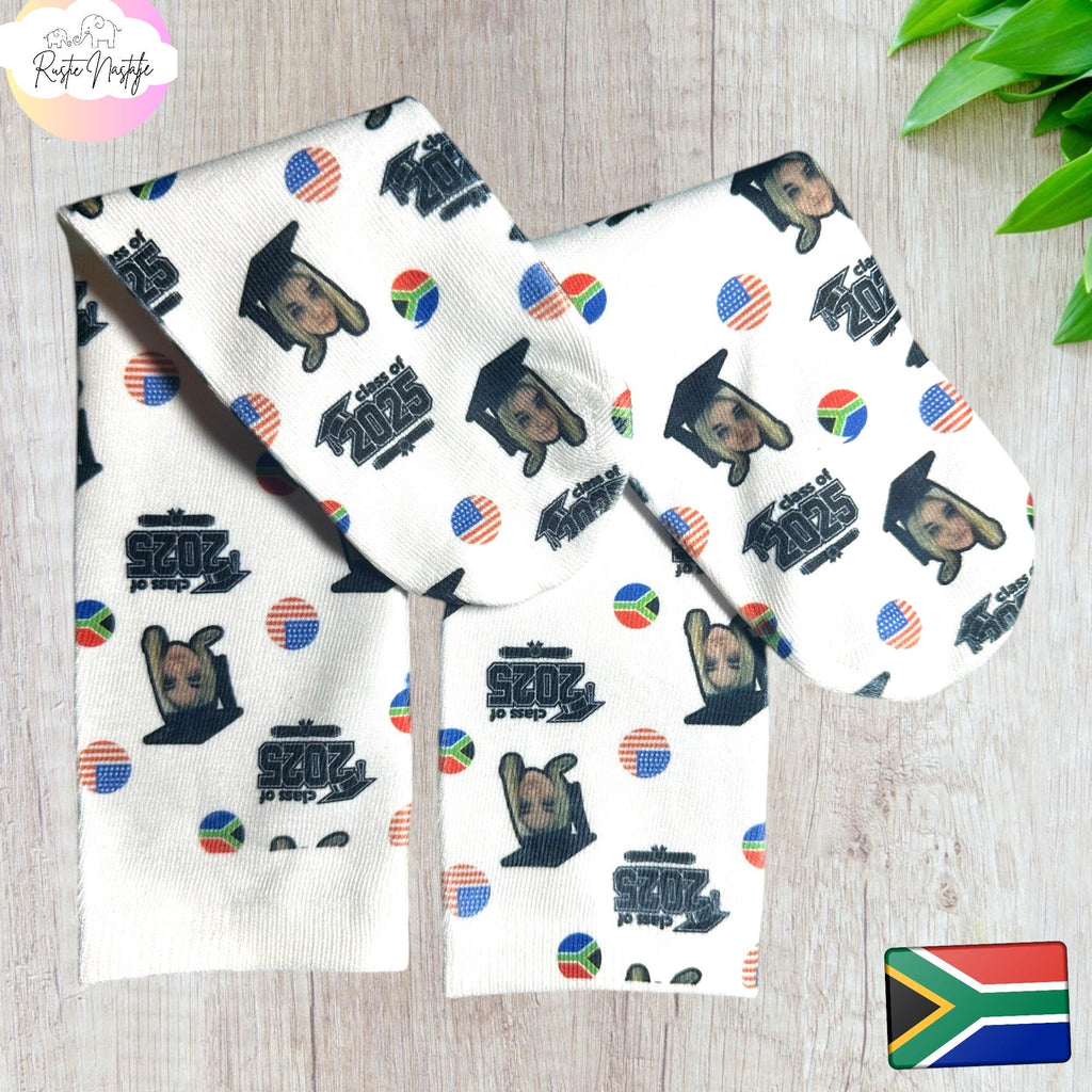 Personalized Graduation Gift Set 2025 - Keychains, Bookmarks, Socks, Stickers, Tattoos - Custom Senior Gift