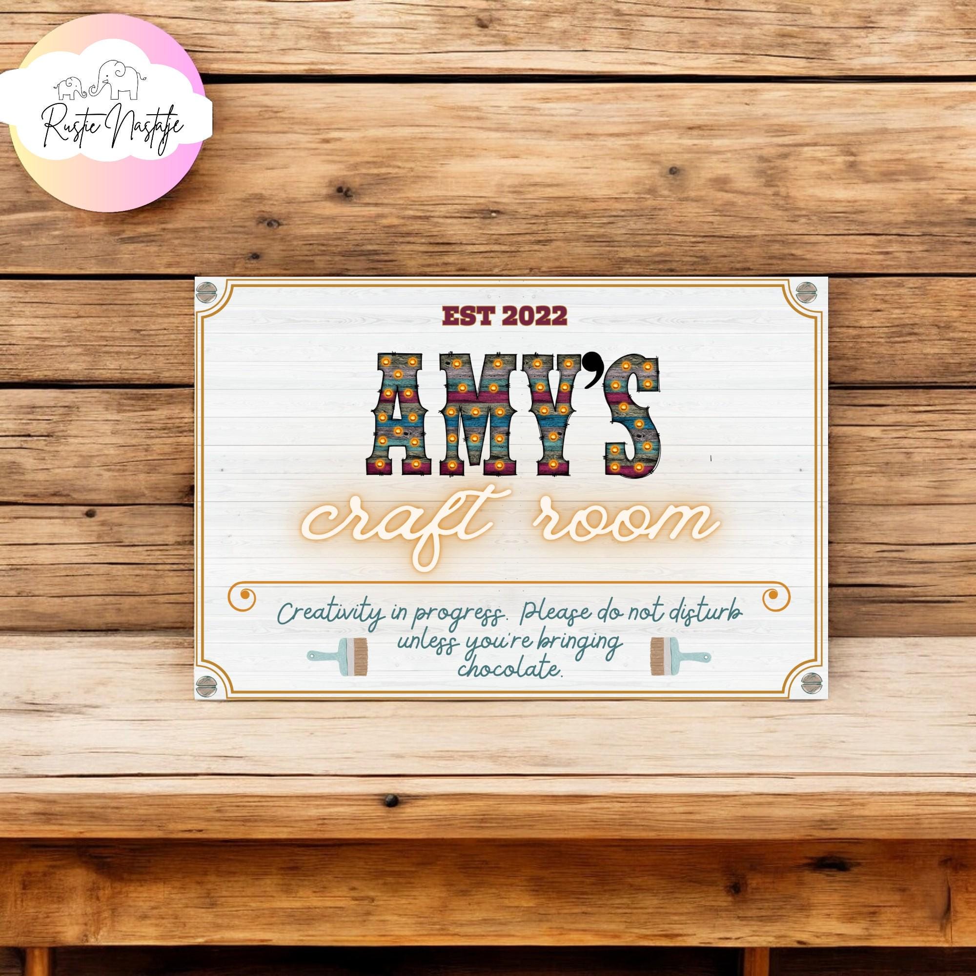 Custom Craft Room Metal Sign: Vintage-Inspired Personalized Decor
