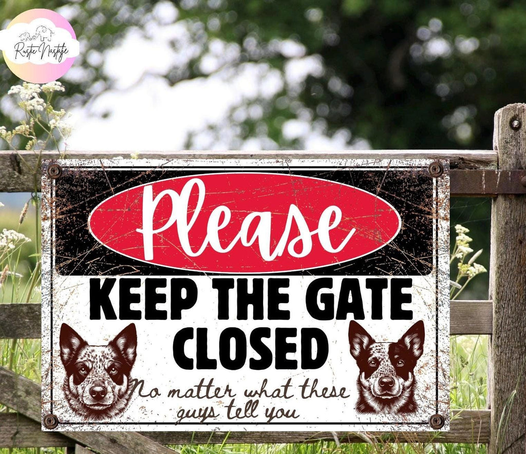 Personalized Farm Animal Gate Sign: Funny Distressed Aluminum Decor