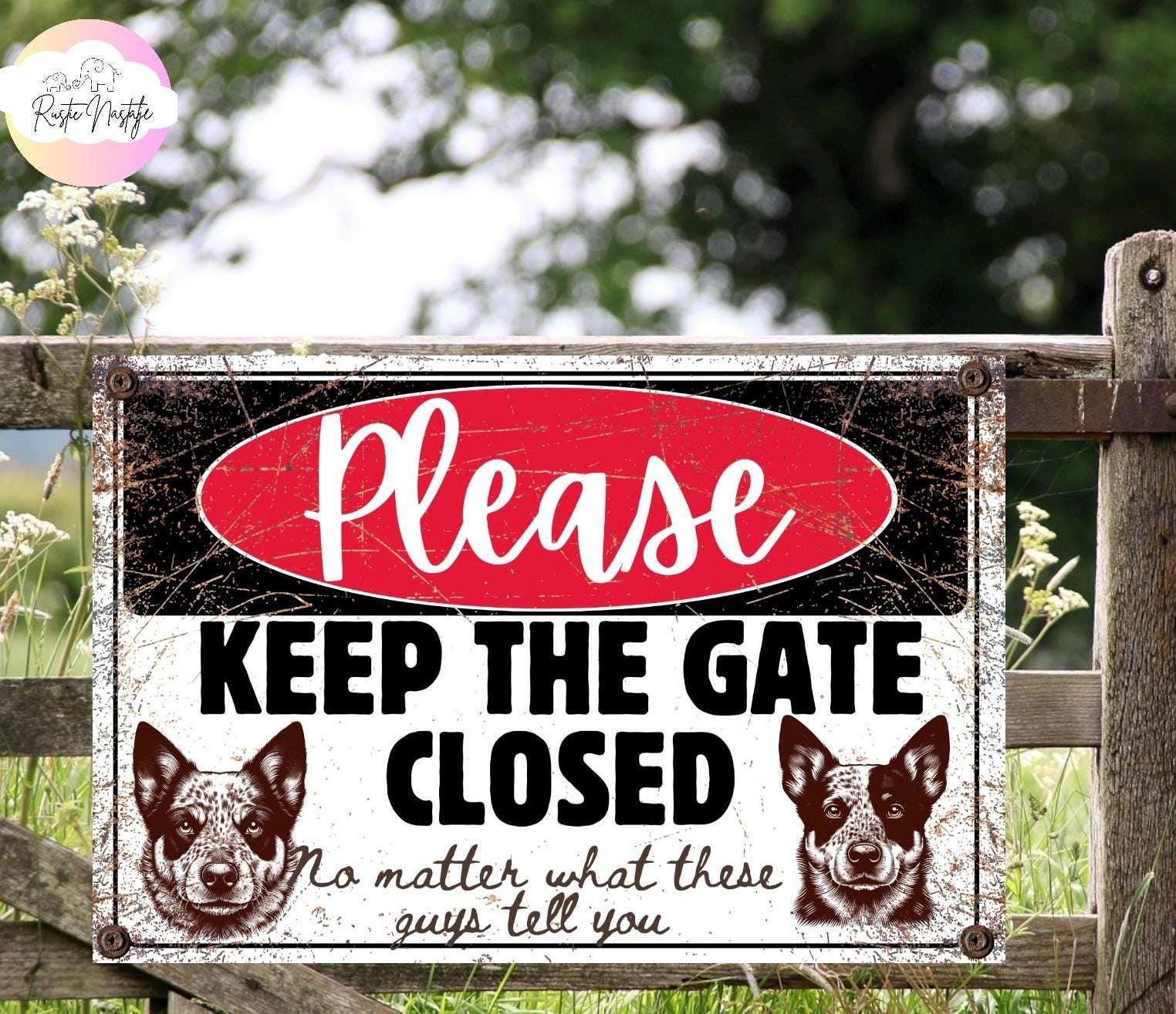 Personalized Farm Animal Gate Sign: Funny Distressed Aluminum Decor