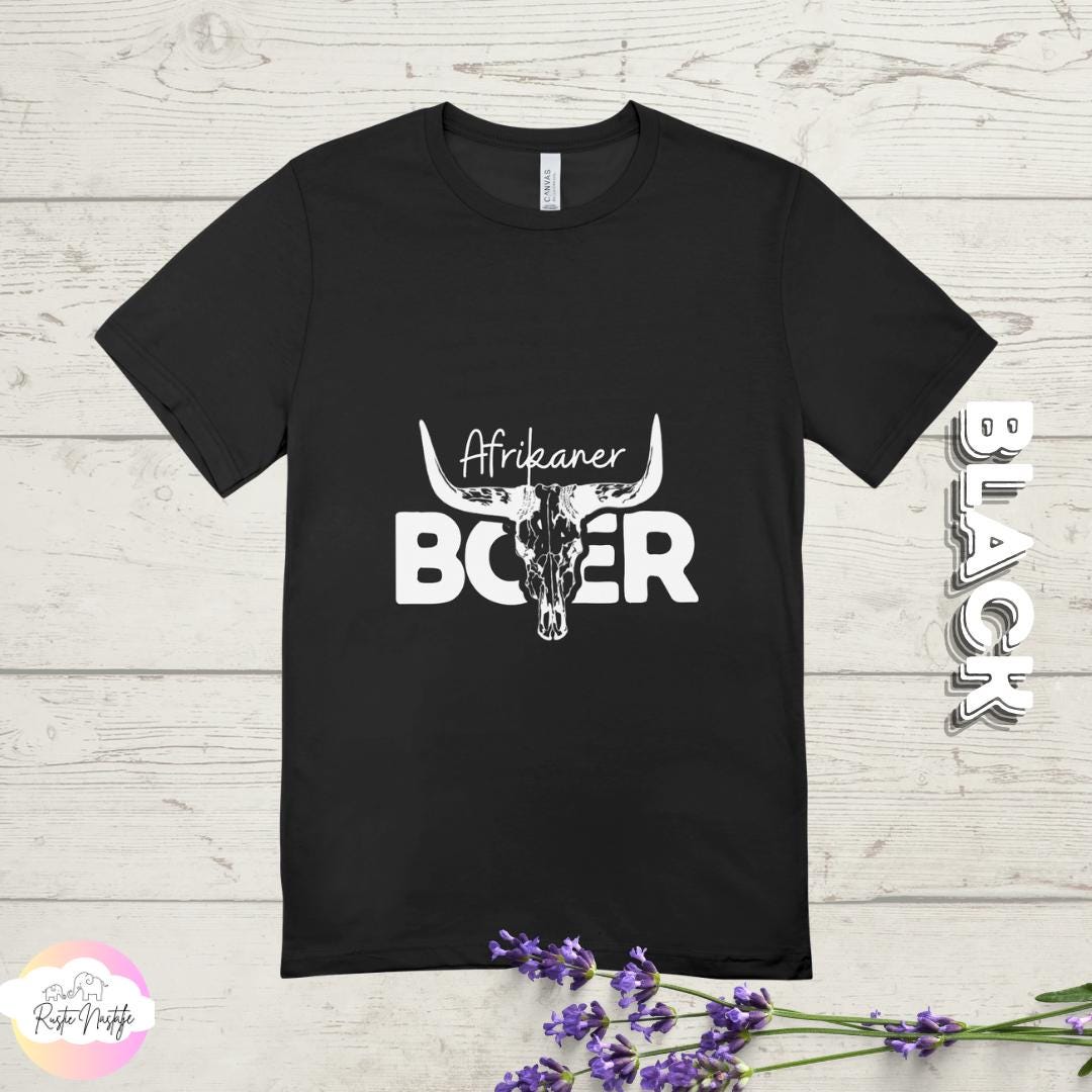 Afrikaner Boer T-Shirt: South African Heritage Bull Skull Graphic