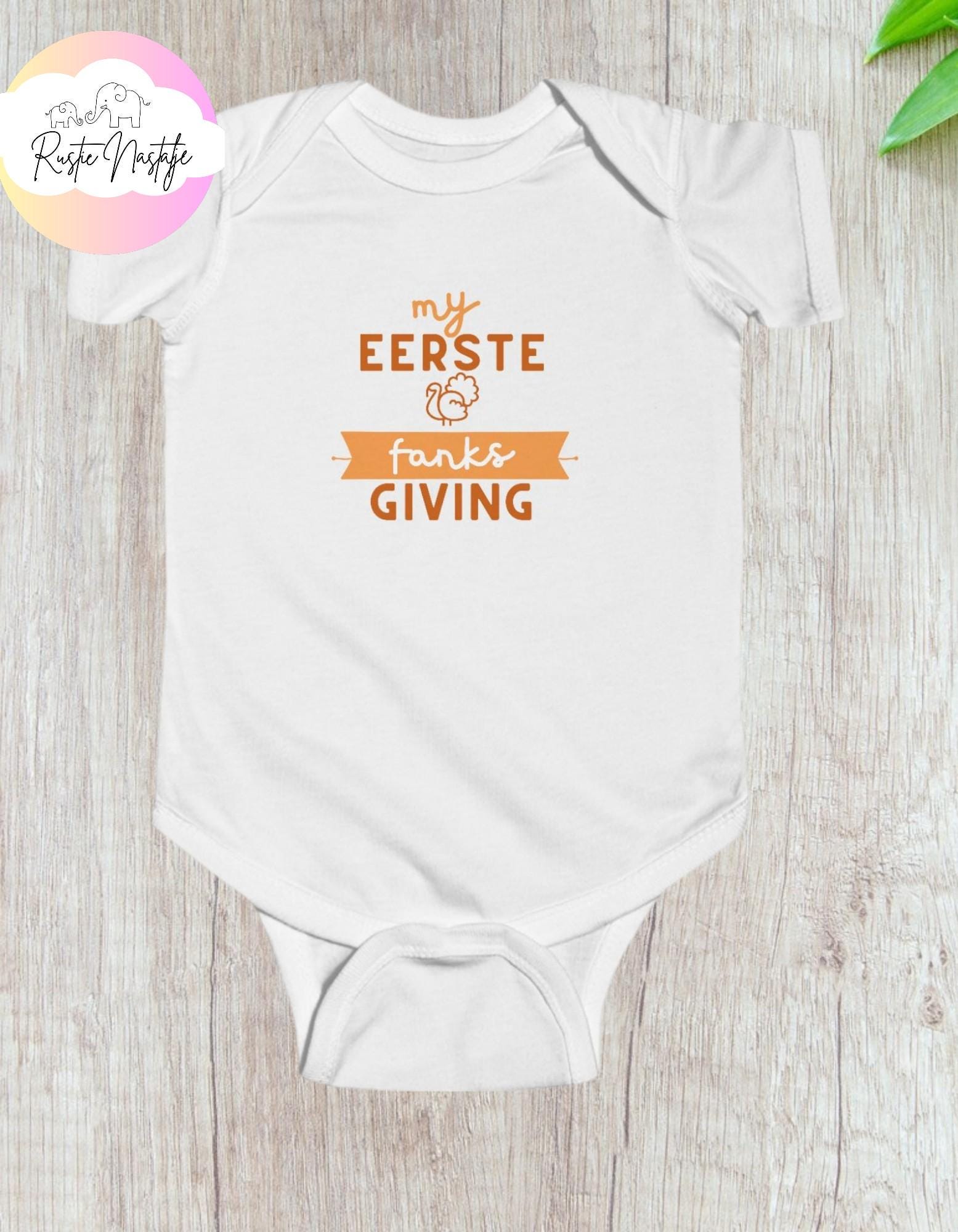 Afrikaans Thanksgiving Baby Onesie: South African Shower Gift