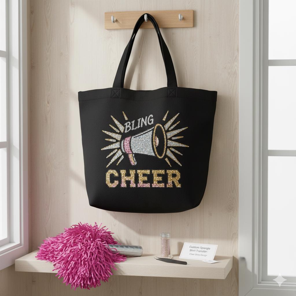 Custom Spangle Shirt Transfer: Cheer Design