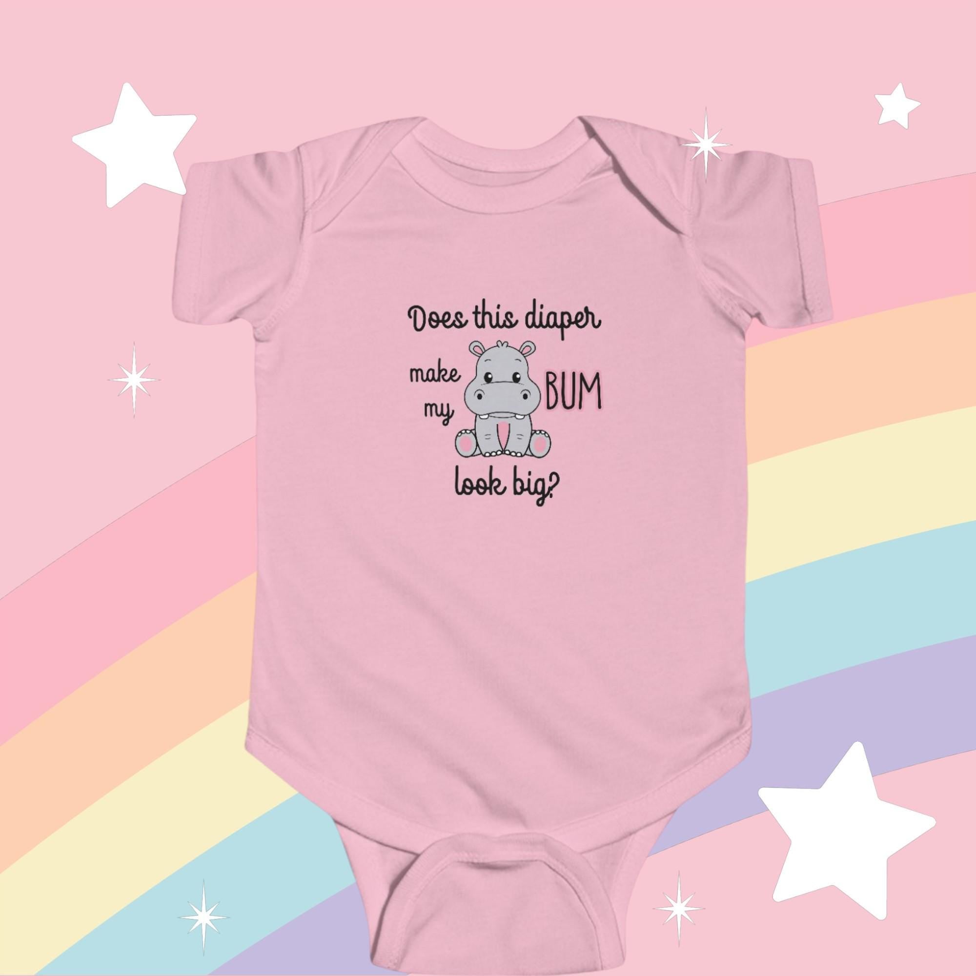 Hippo 'Big Bum' Baby Onesie, Funny Baby Shower Gift