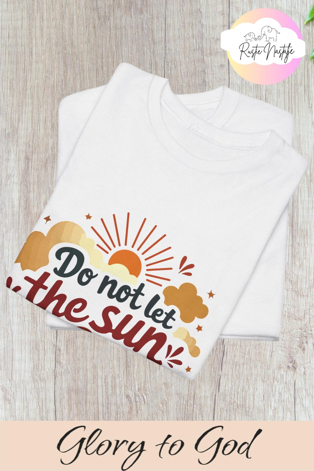 Bible Verse Sunset Graphic T-Shirt, Christian Apparel