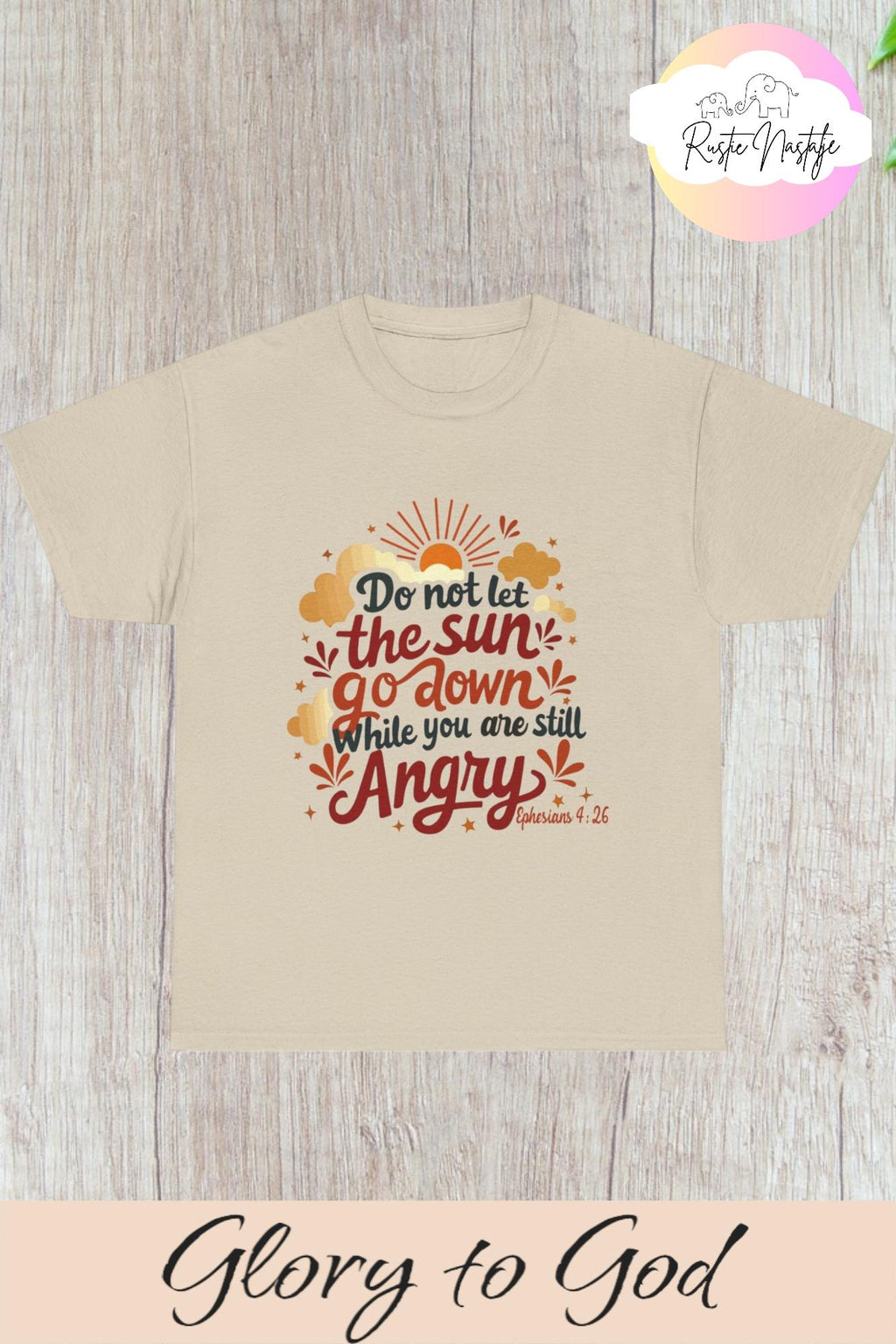 Bible Verse Sunset Graphic T-Shirt, Christian Apparel