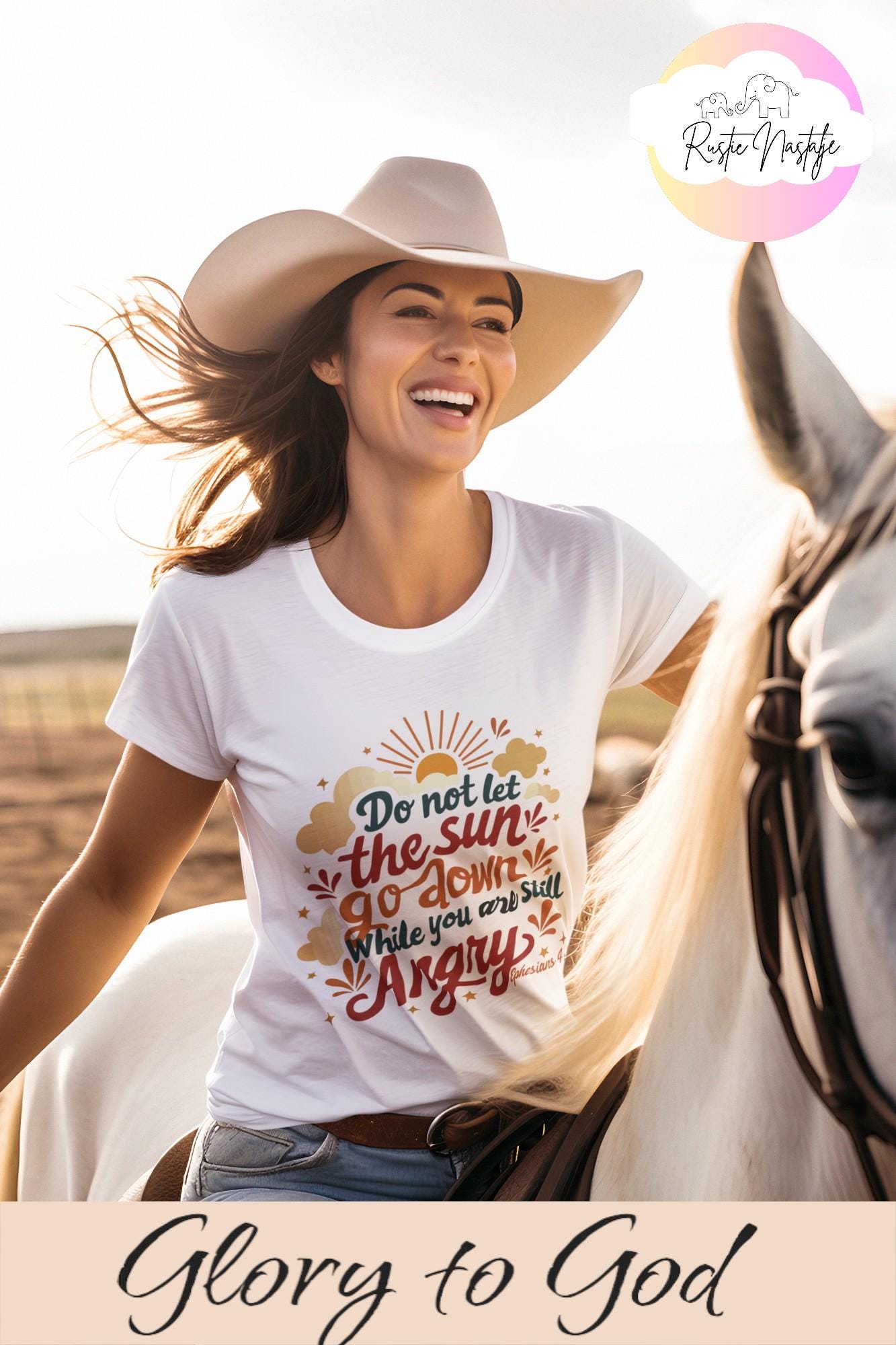 Bible Verse Sunset Graphic T-Shirt, Christian Apparel