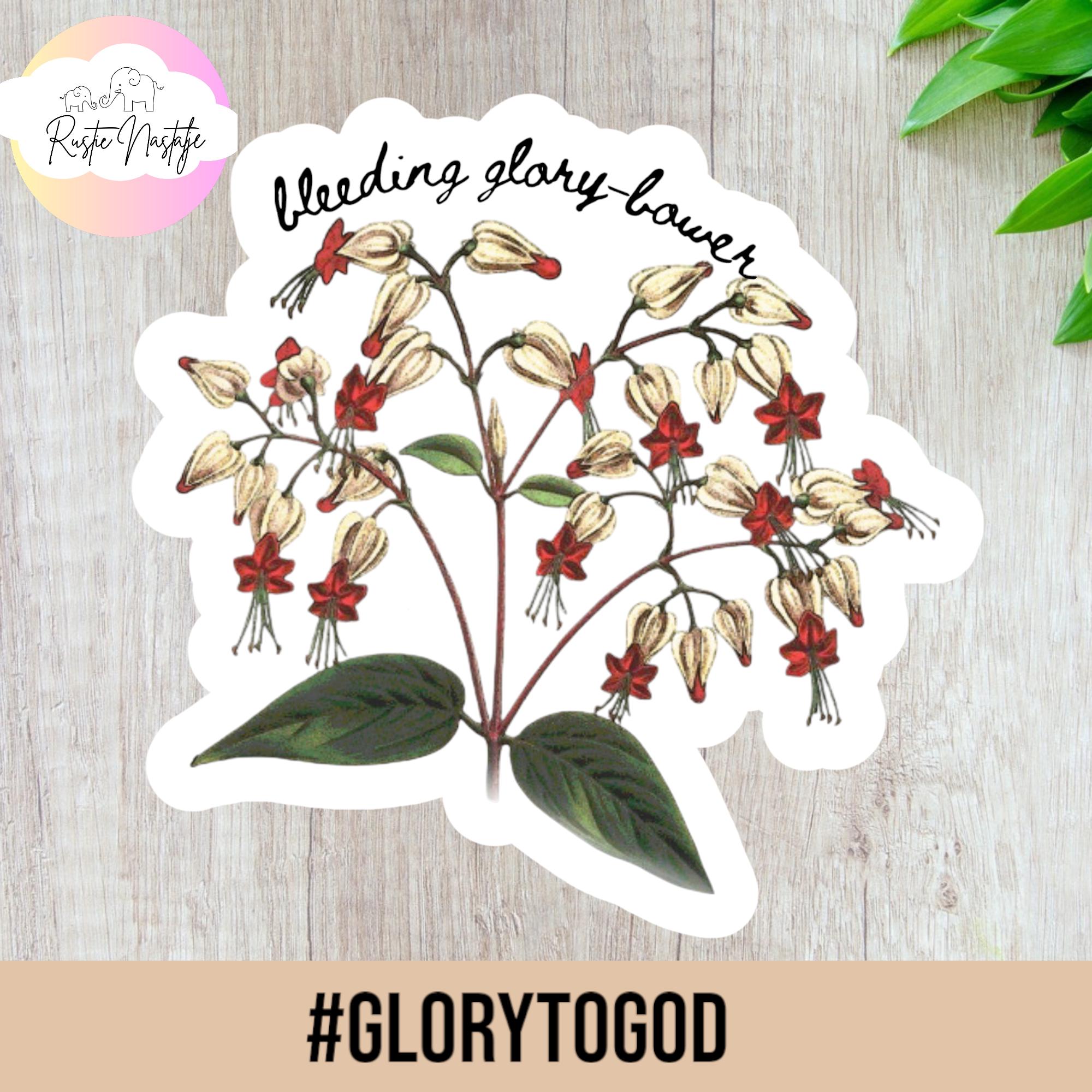 West African Flower Sticker Set: Botanical Decals for Laptop, Planner