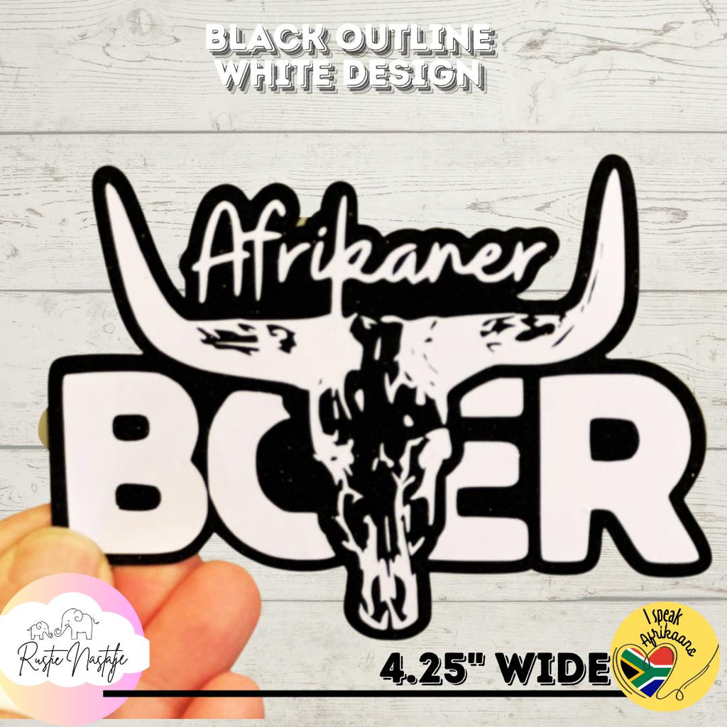 Glitter Afrikaner Boer Sticker – Laptop, Water Bottle Decal