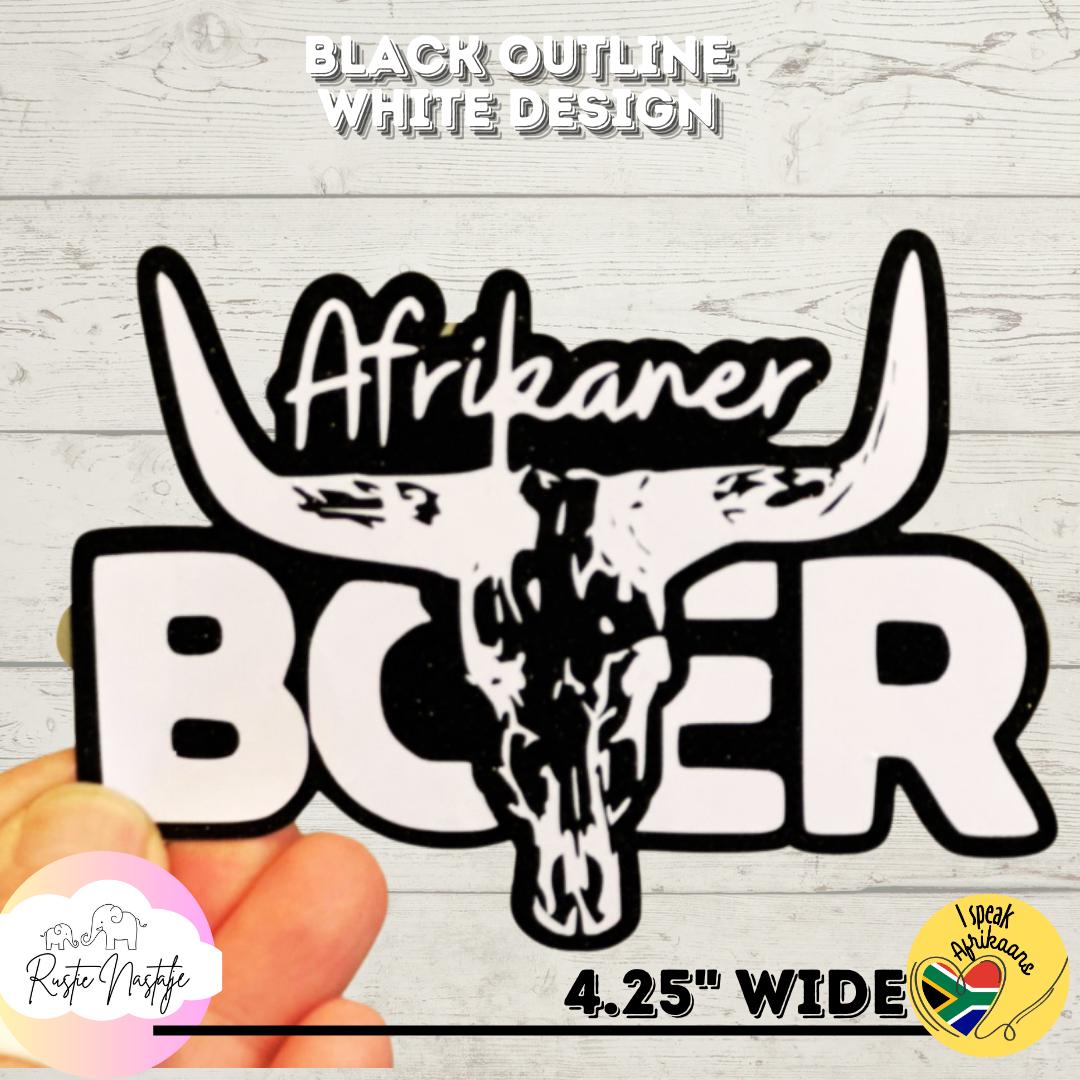 Glitter Afrikaner Boer Sticker – Laptop, Water Bottle Decal