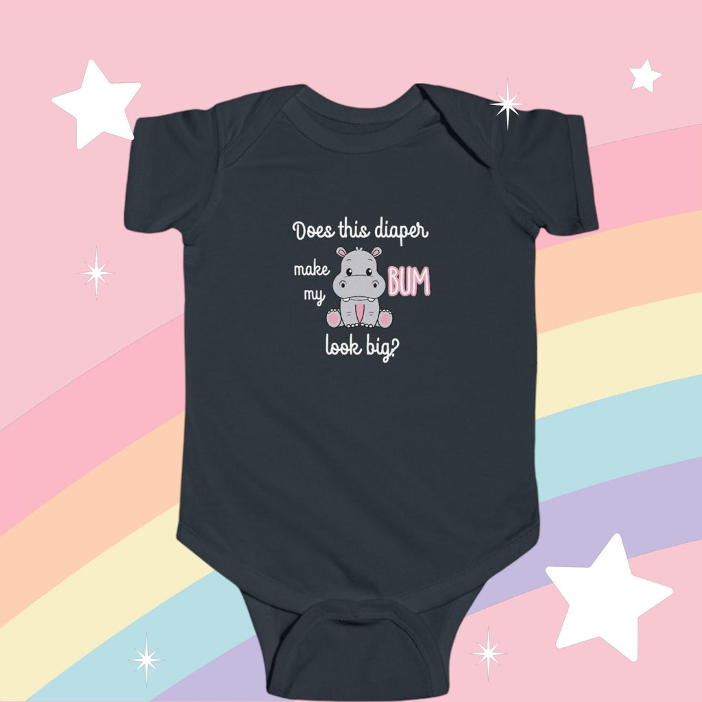 Hippo 'Big Bum' Baby Onesie, Funny Baby Shower Gift