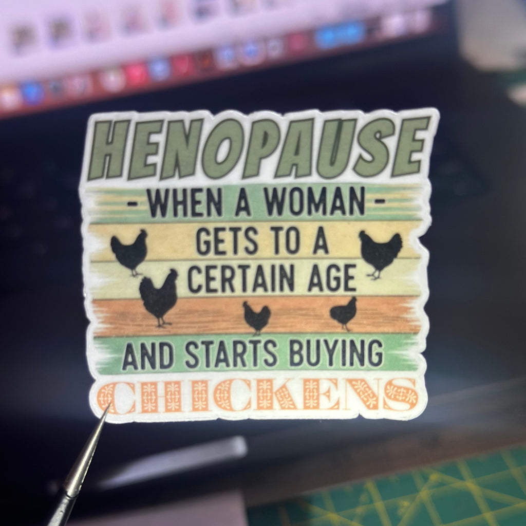 Henopaus Chicken Sticker: Waterproof Vinyl Decal for Laptop, Water Bottle