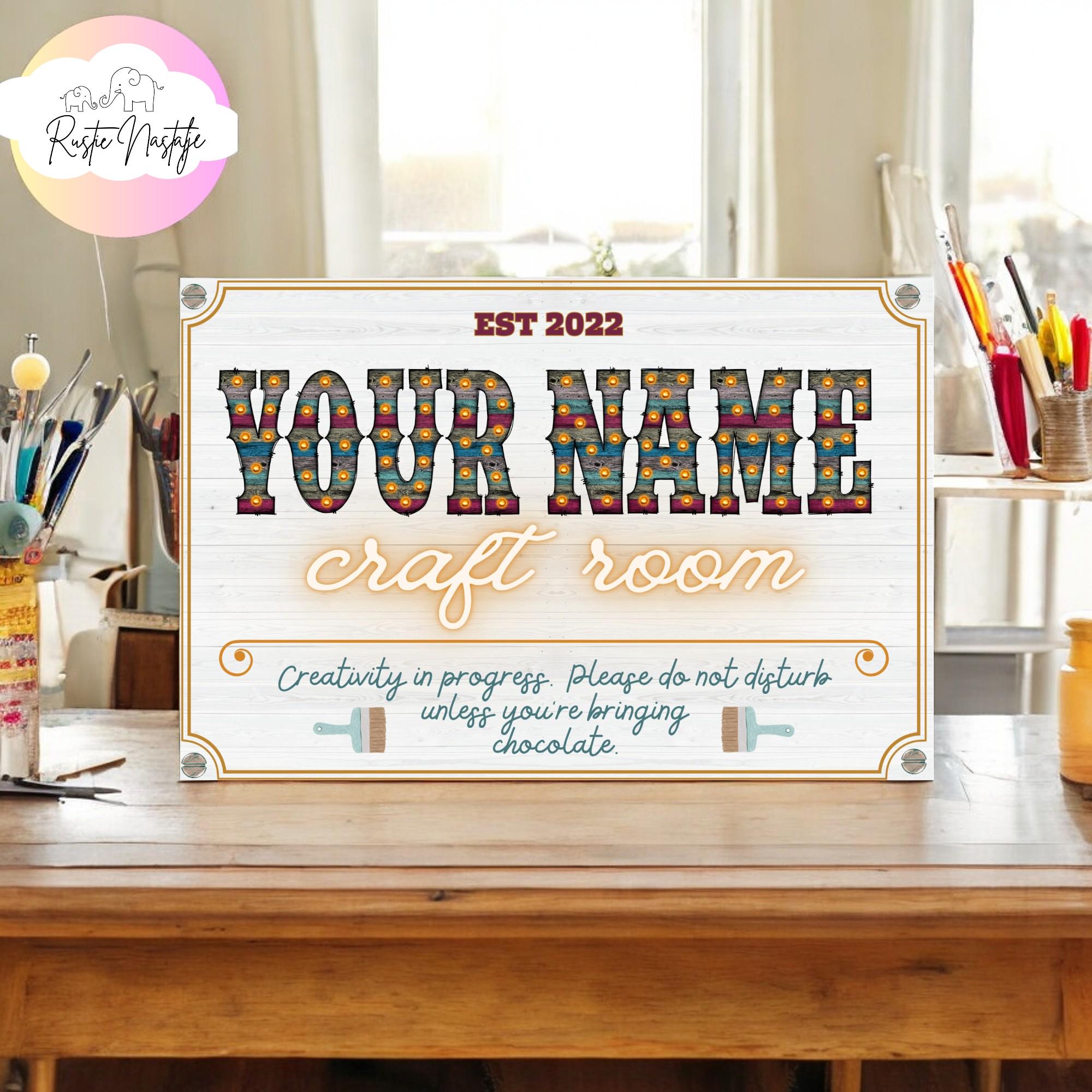 Custom Craft Room Metal Sign: Vintage-Inspired Personalized Decor