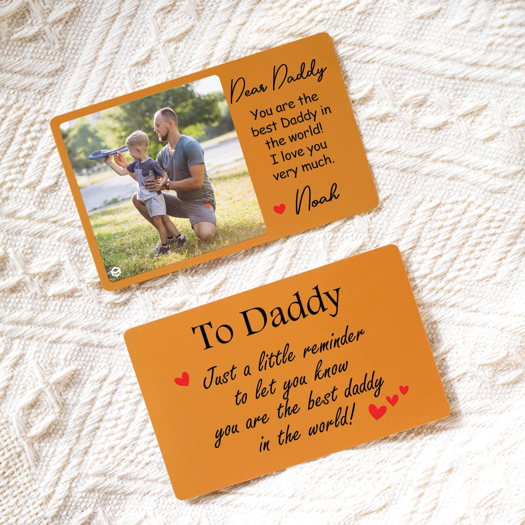 Custom Metal Wallet Card: Personalized Photo Message