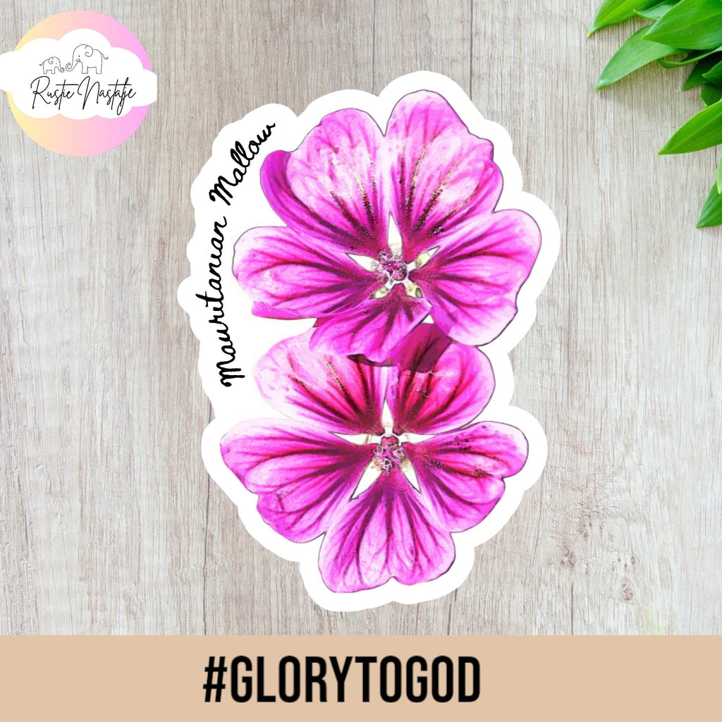 West African Flower Sticker Set: Botanical Decals for Laptop, Planner