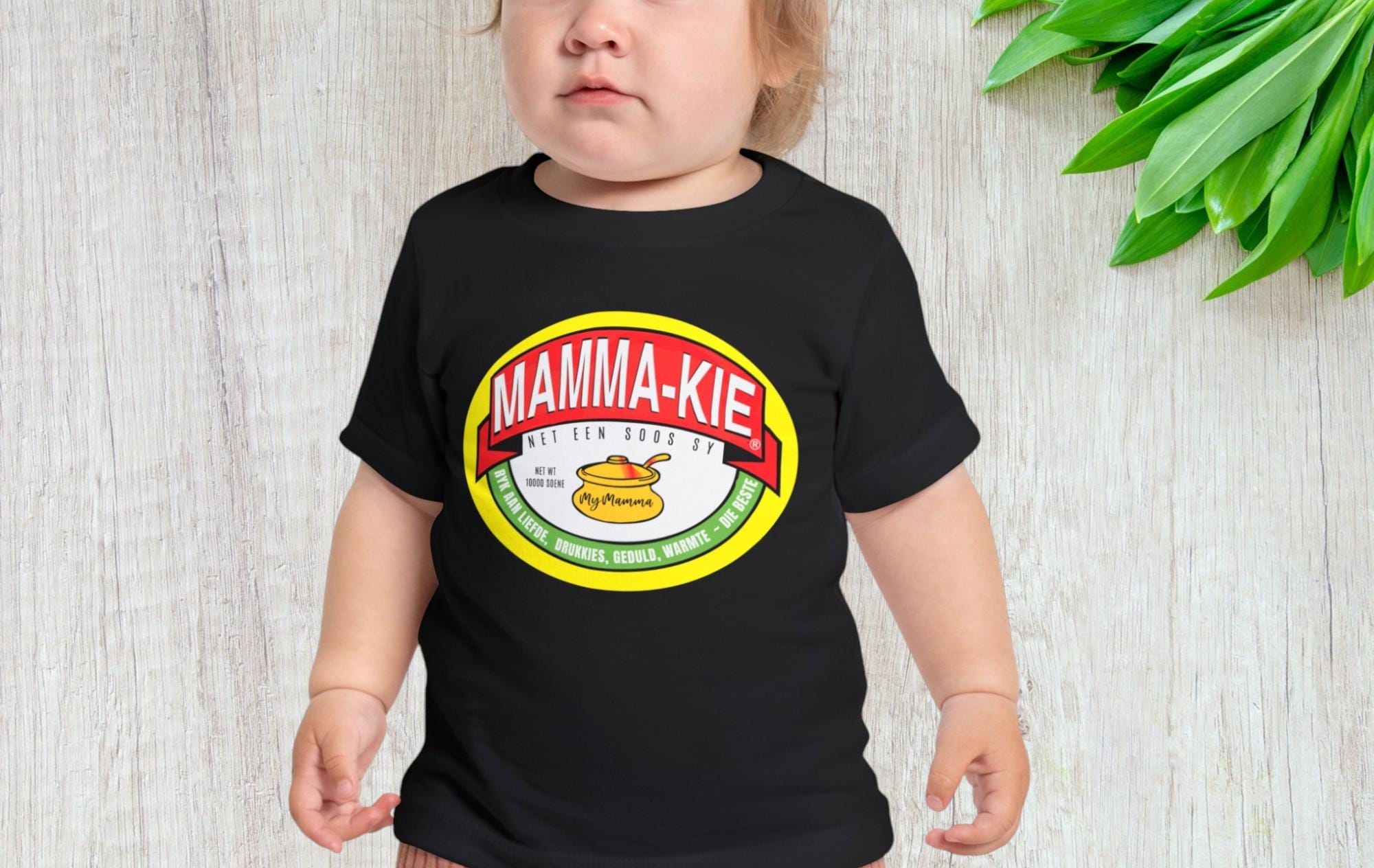 Funny 'Mamma-Kie' Parody Baby T-Shirt - Afrikaans South African Gift