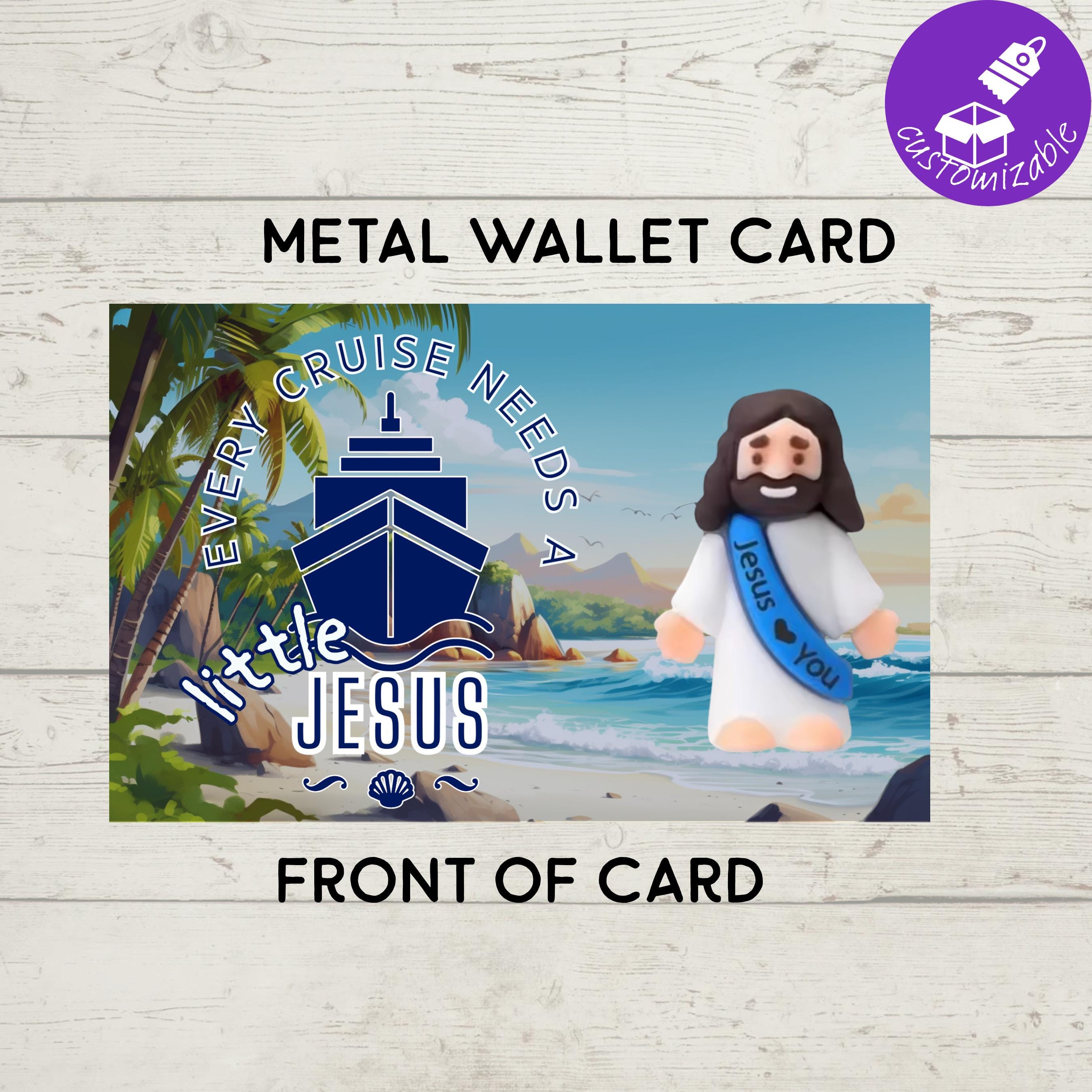 Little Jesus Cruise Duck Tag | Handmade Figurine, Metal Wallet Card Souvenir
