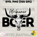 Afrikaner Boer Bull Skull SVG: South African Heritage (Digital Download)