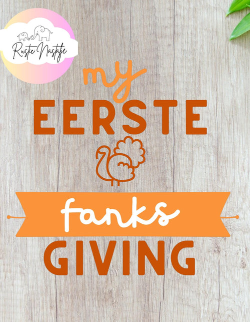 Afrikaans Thanksgiving Baby Onesie: South African Shower Gift
