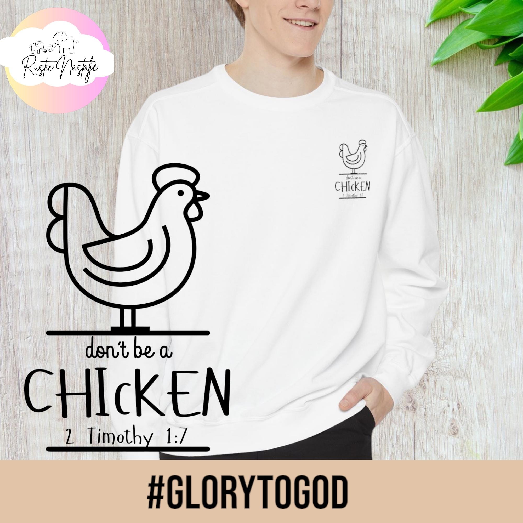Chicken Christian Sweatshirt: Funny Retro Jesus Faith Gift
